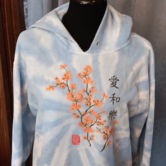 Artist Union Clothing Co. Other - Unisex Artist Union Cherry Blossom Hoodie Size Large tie dye